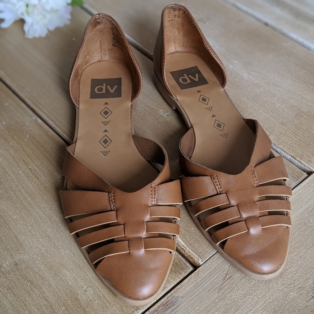 DV BY DOLCE VITA brown slip on flats